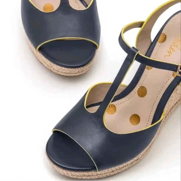 Boden Carrie Espadrille Wedge, Dark Navy Sz 40 - Picture 13 of 16